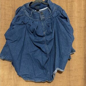 avant garde denim skirt